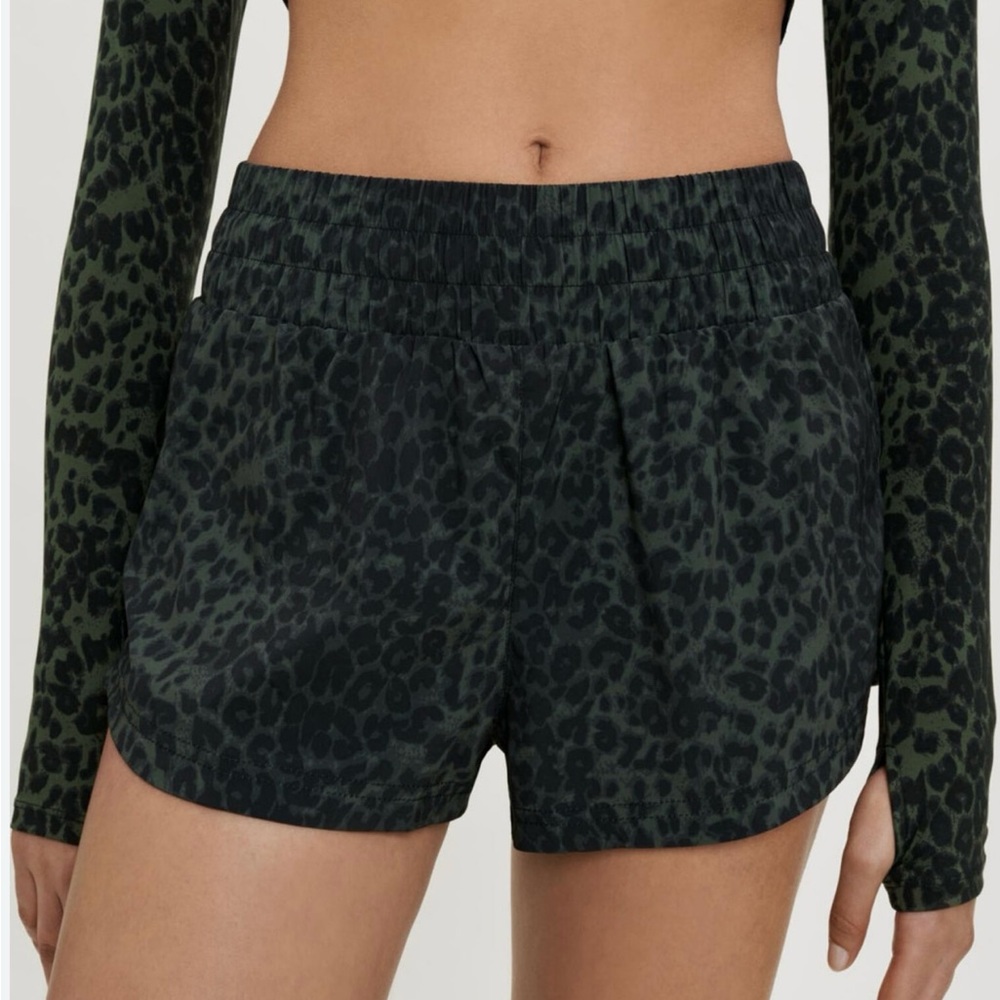 Maje Varley Leopard Print Athletic Shorts NWT